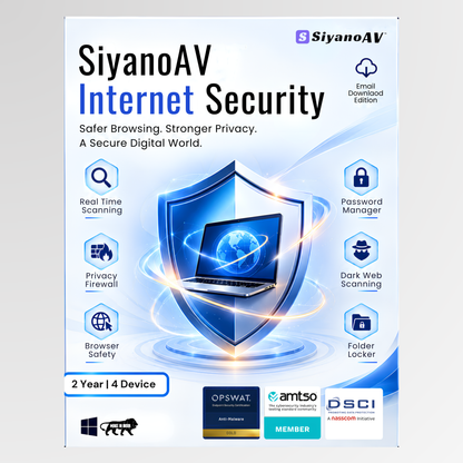 SiyanoAV Internet Security 4 Device, 2 Year | Email Delivery in 30 min [ NO CD ]